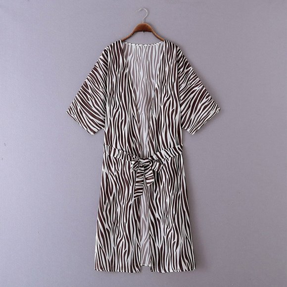 Fashionable Chiffon Kimono Cape Cover Up Wrap - Picture 6 of 7